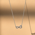 Amora Infinity Pendant Crystal Necklace for Women