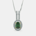Grace Charm Solid 925 Sterling Silver Cubic Zirconia Pendant Necklace