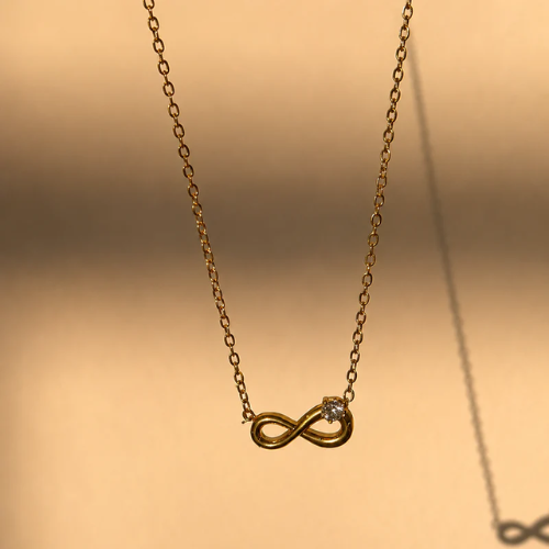 Amora Infinity Pendant Crystal Necklace for Women