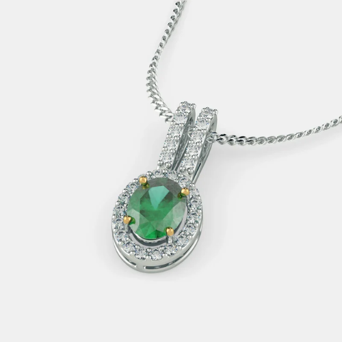 Grace Charm Solid 925 Sterling Silver Cubic Zirconia Pendant Necklace